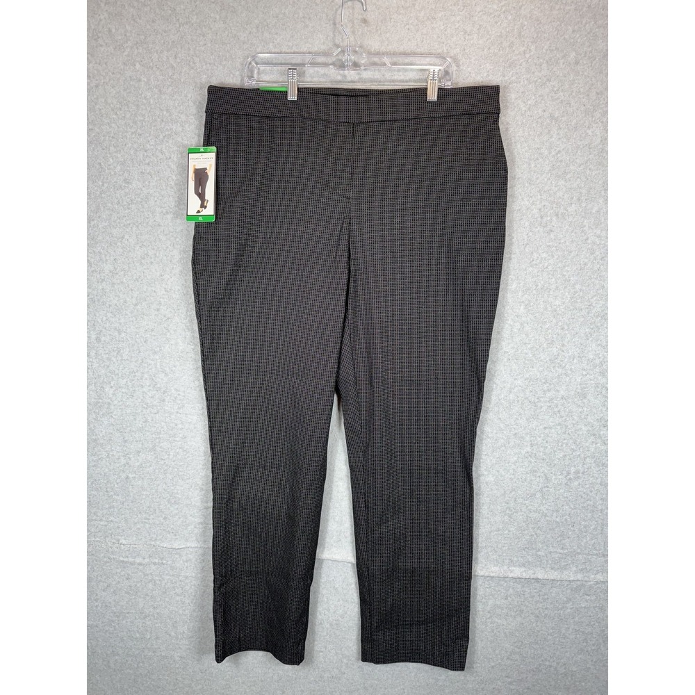 Hilary‎ Radley Pants Womens XL Slim Leg Tummy Control Plaid Stretch Pull On